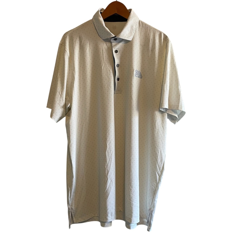 Greyson PGA West Golf Polo Shirt Mens Extra Large XL Wolf Print Performance‎